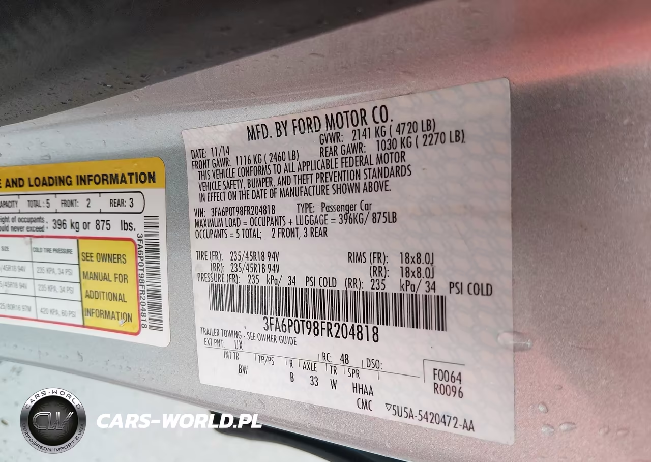 2015 Ford Fusion Se VIN:3FA6P0T98FR204818 - 9