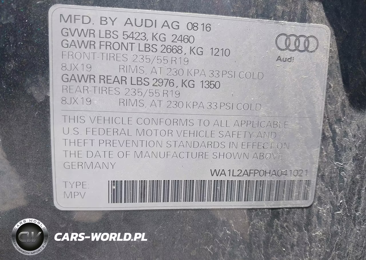 2017 Audi Q5 2.0T Premium VIN:WA1L2AFP0HA041021 - 9