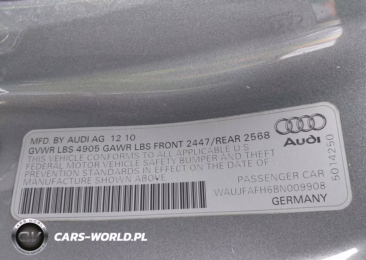 2011 Audi A5 2.0T Premium VIN:WAUJFAFH6BN009908 - 9