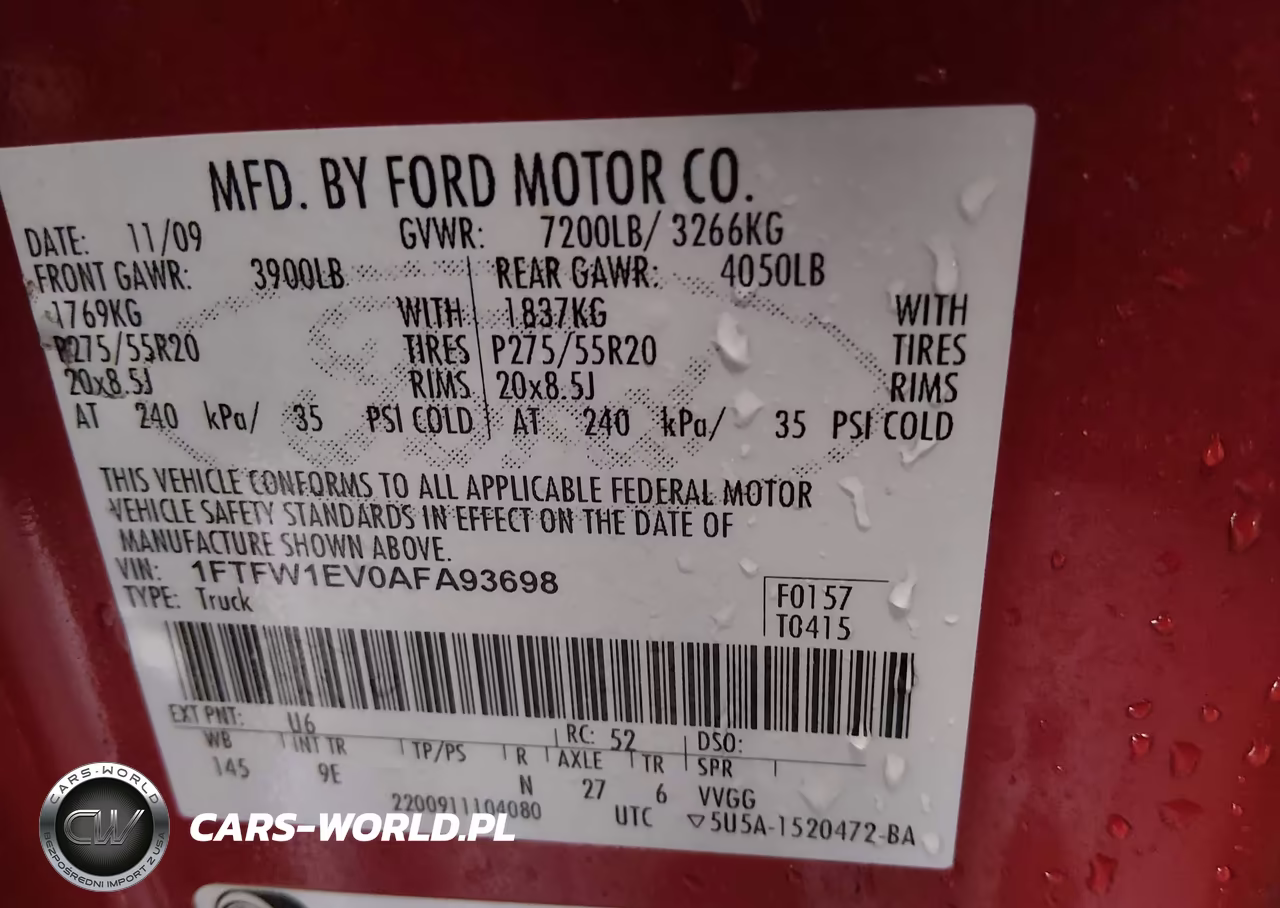 2010 Ford F-150 Fx4-Harley-Davidson-King Ranch-Lariat-Platinum-Xl-Xlt VIN:1FTFW1EV0AFA93698 - 9