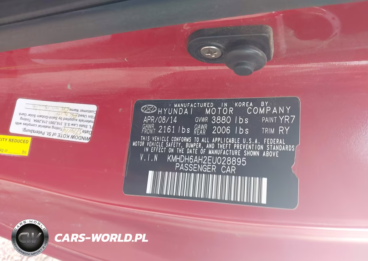 2014 Hyundai Elantra VIN:KMHDH6AH2EU028895 - 9