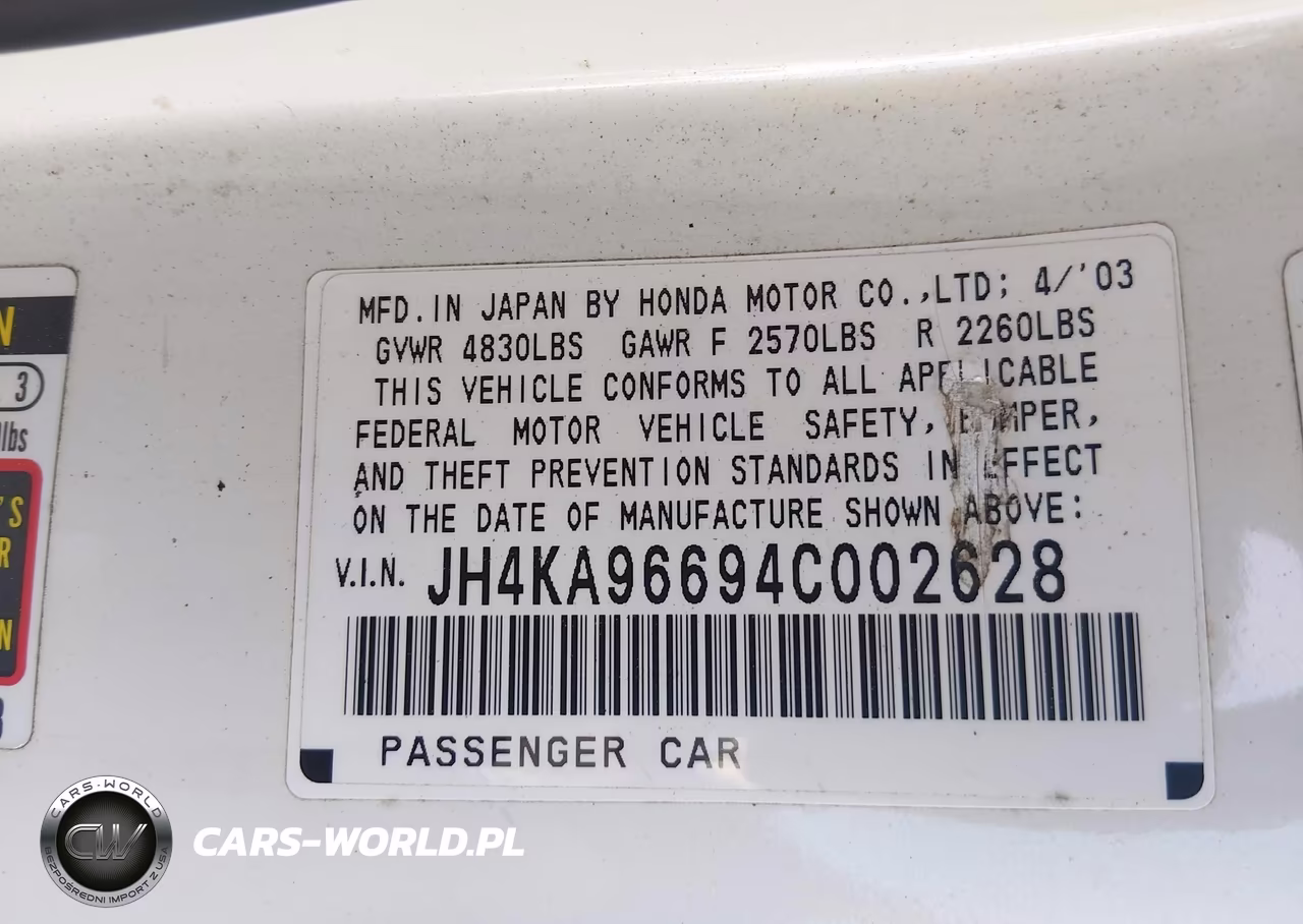 2004 Acura Rl 3.5 VIN:JH4KA96694C002628 - 9