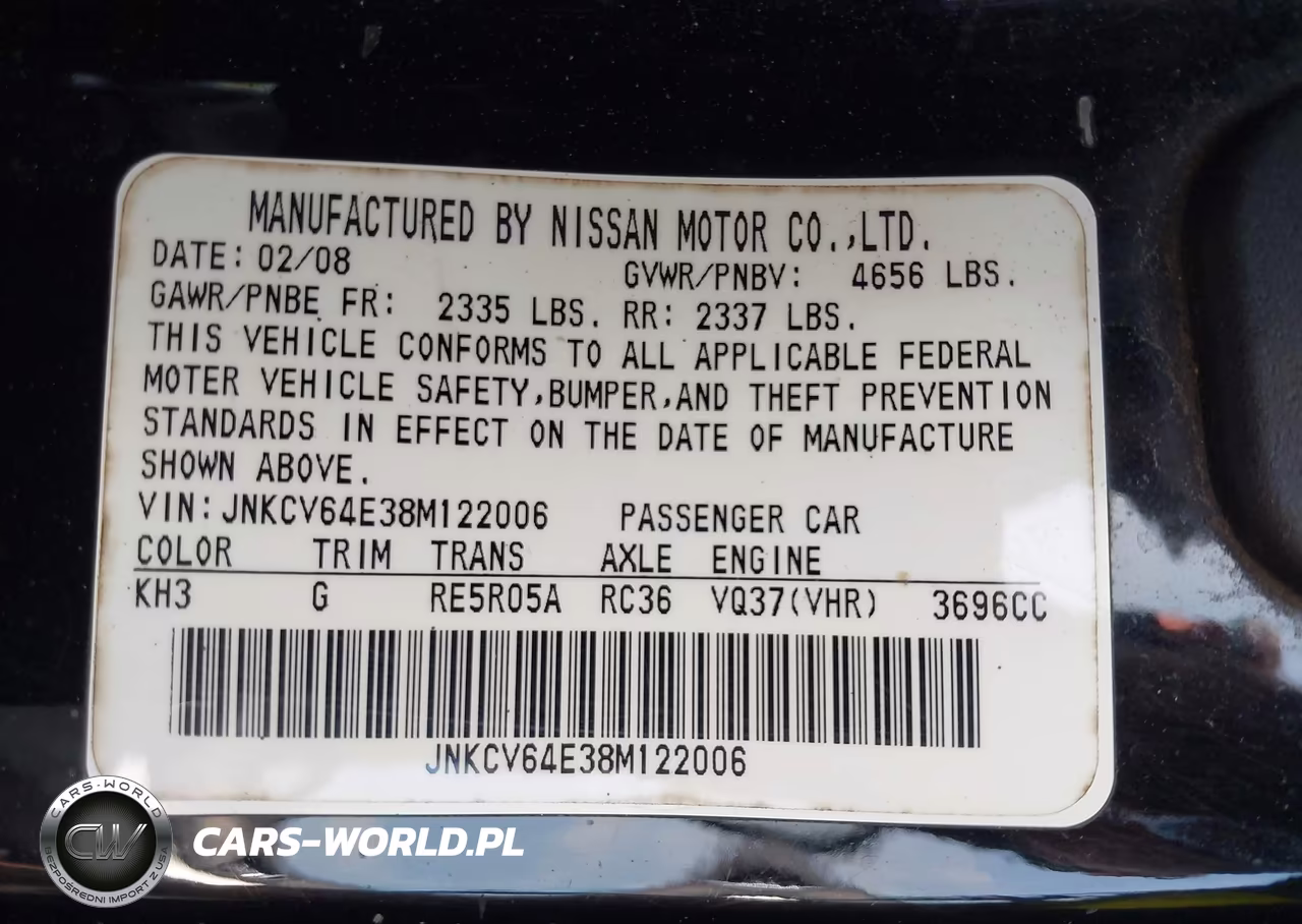 2008 Infiniti G37 Journey VIN:JNKCV64E38M122006 - 9