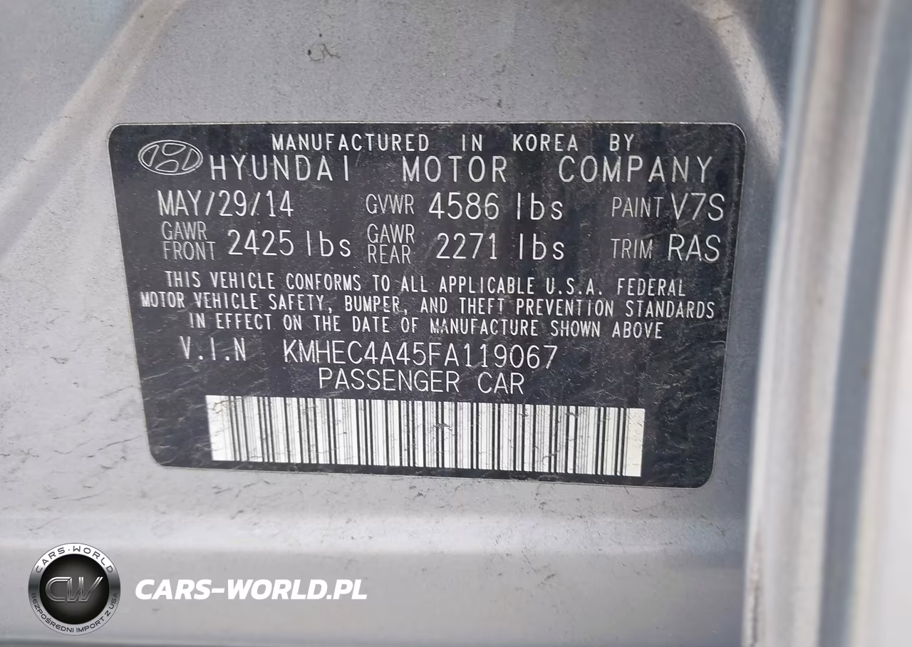 2015 Hyundai Sonata Hybrid Limited VIN:KMHEC4A45FA119067 - 9