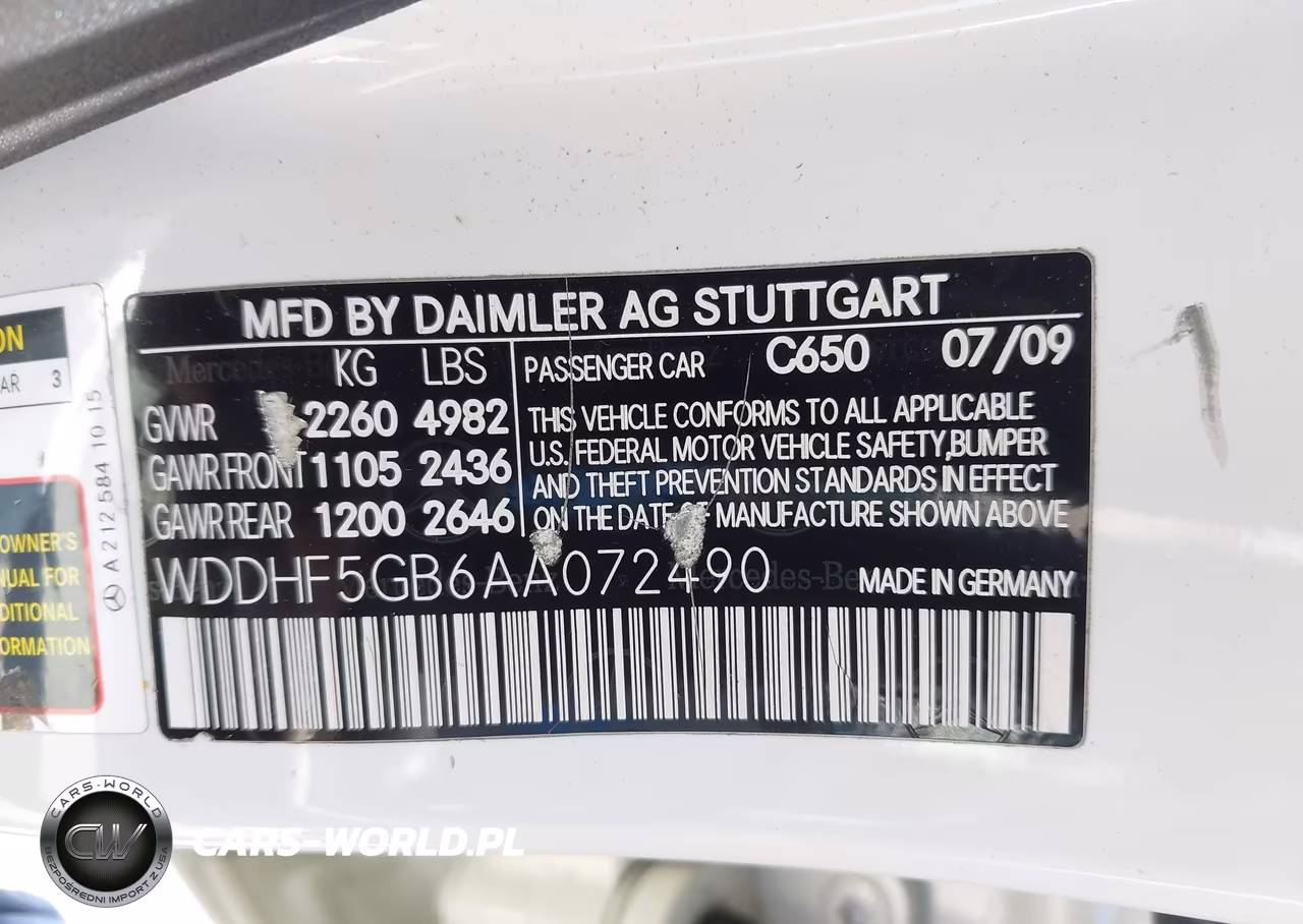2010 Mercedes-Benz E 350 VIN:WDDHF5GB6AA072490 - 9
