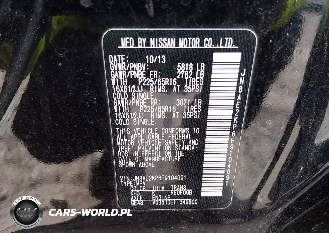 2014 Nissan Quest S VIN:JN8AE2KP6E9104091 - 9
