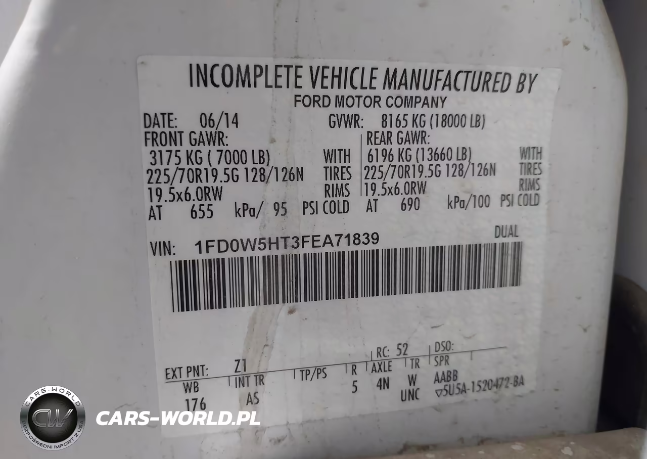 2015 Ford F-550 Chassis VIN:1FD0W5HT3FEA71839 - 9