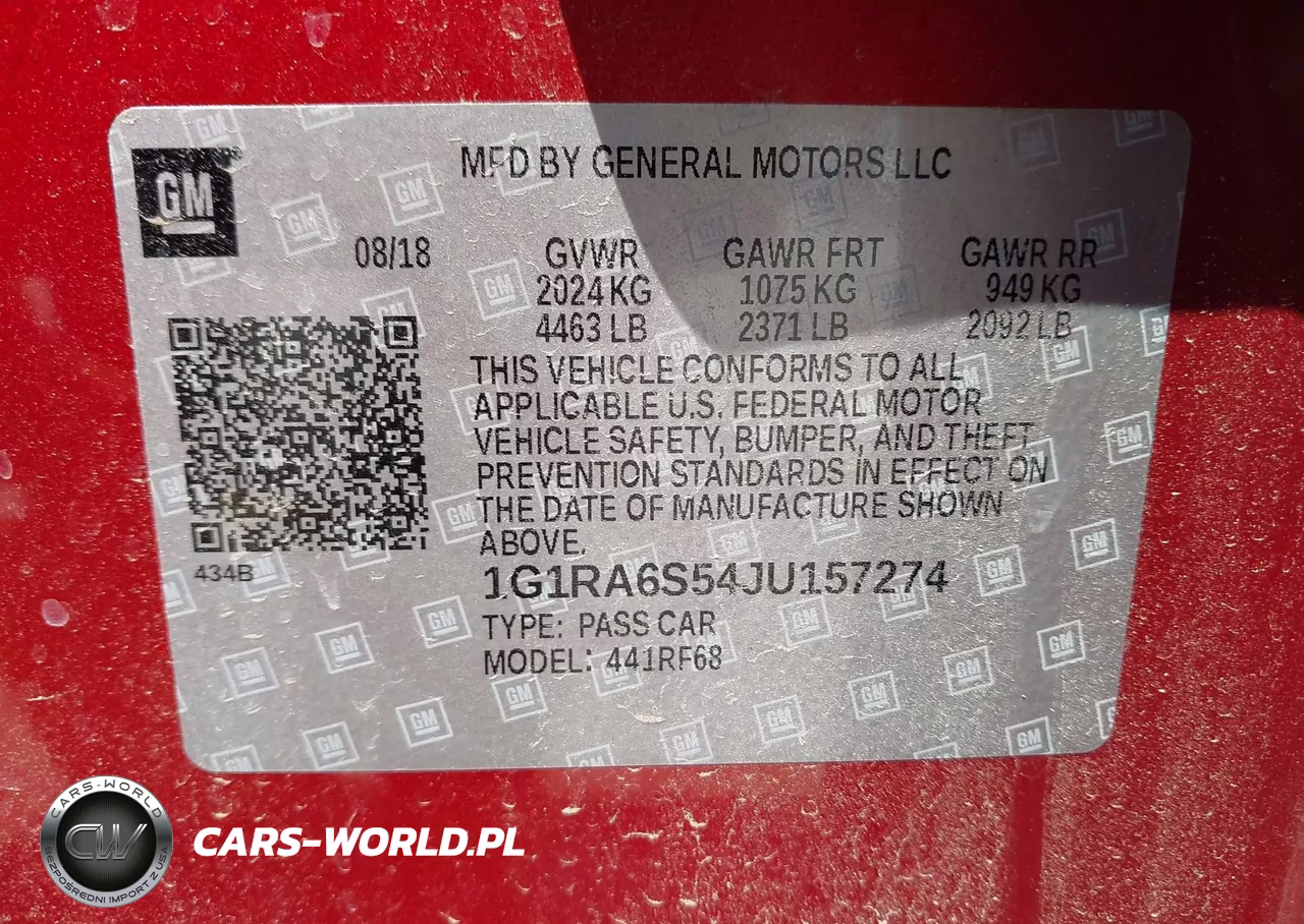 2018 Chevrolet Volt Lt VIN:1G1RA6S54JU157274 - 9