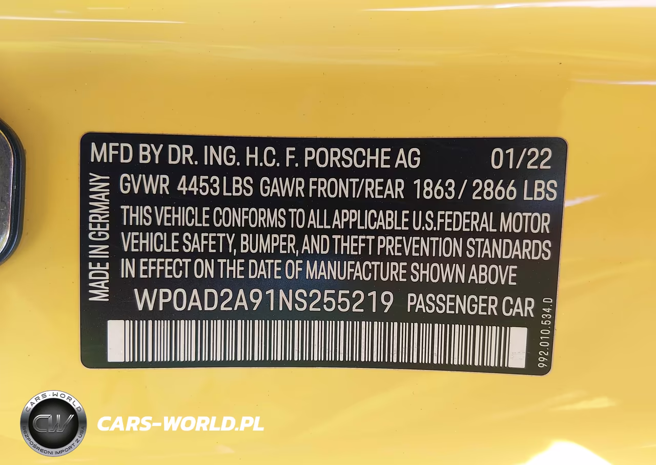2022 Porsche 911 Turbo-Turbo S VIN:WP0AD2A91NS255219 - 9