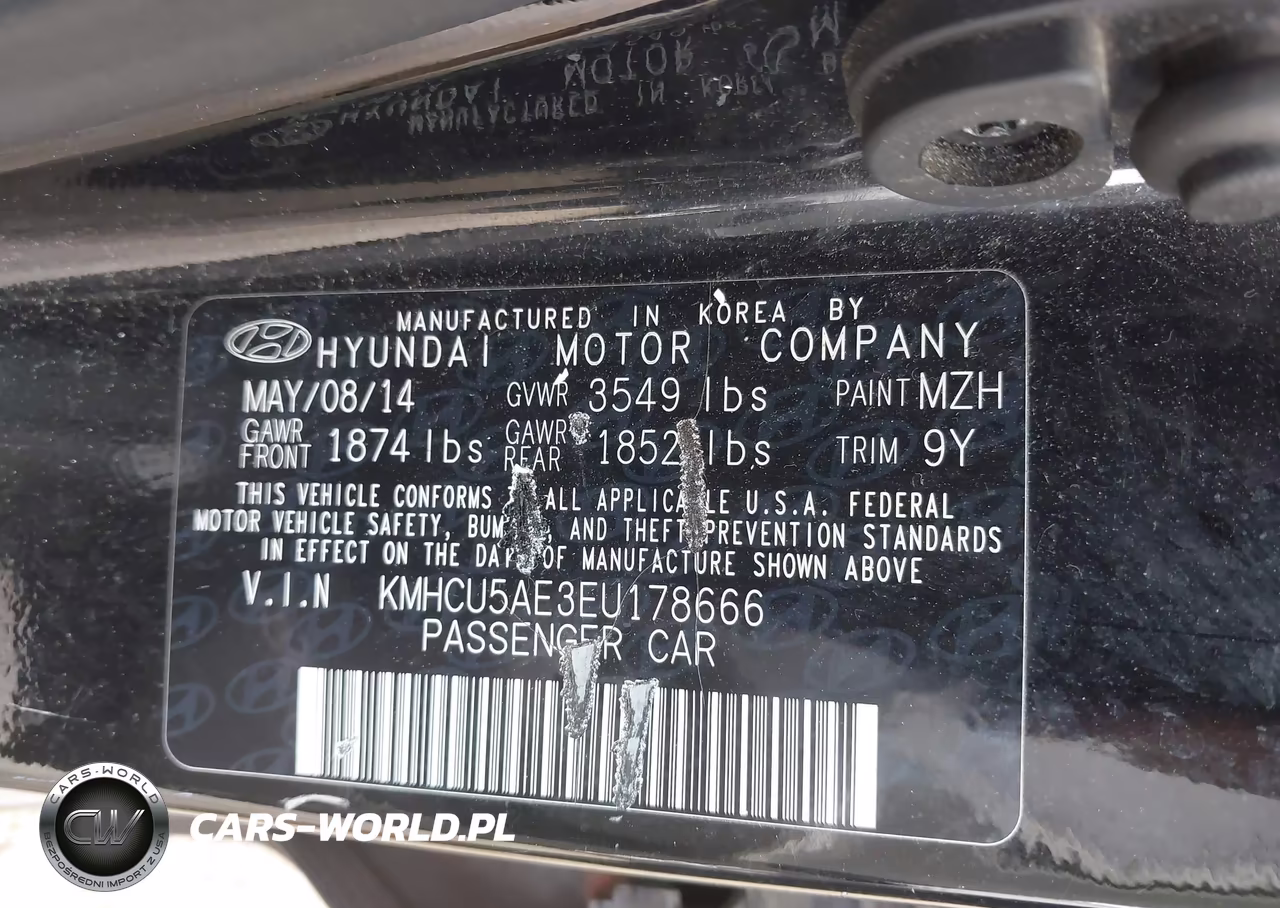 2014 Hyundai Accent Se VIN:KMHCU5AE3EU178666 - 9