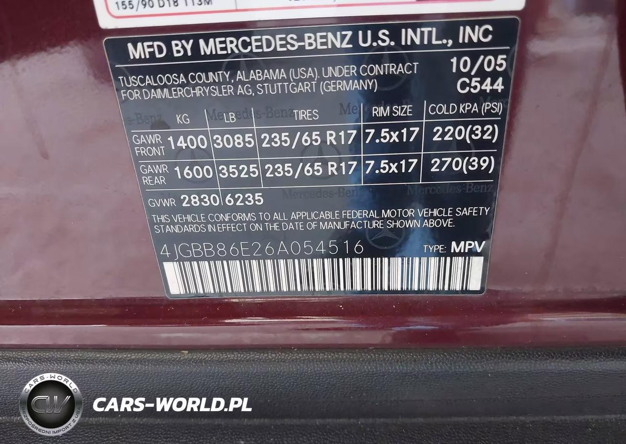 2006 Mercedes-Benz Ml 350 VIN:4JGBB86E26A054516 - 9