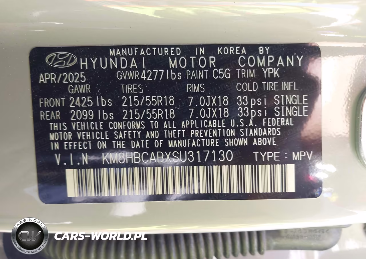 2025 Hyundai Kona Sel VIN:KM8HBCABXSU317130 - 9