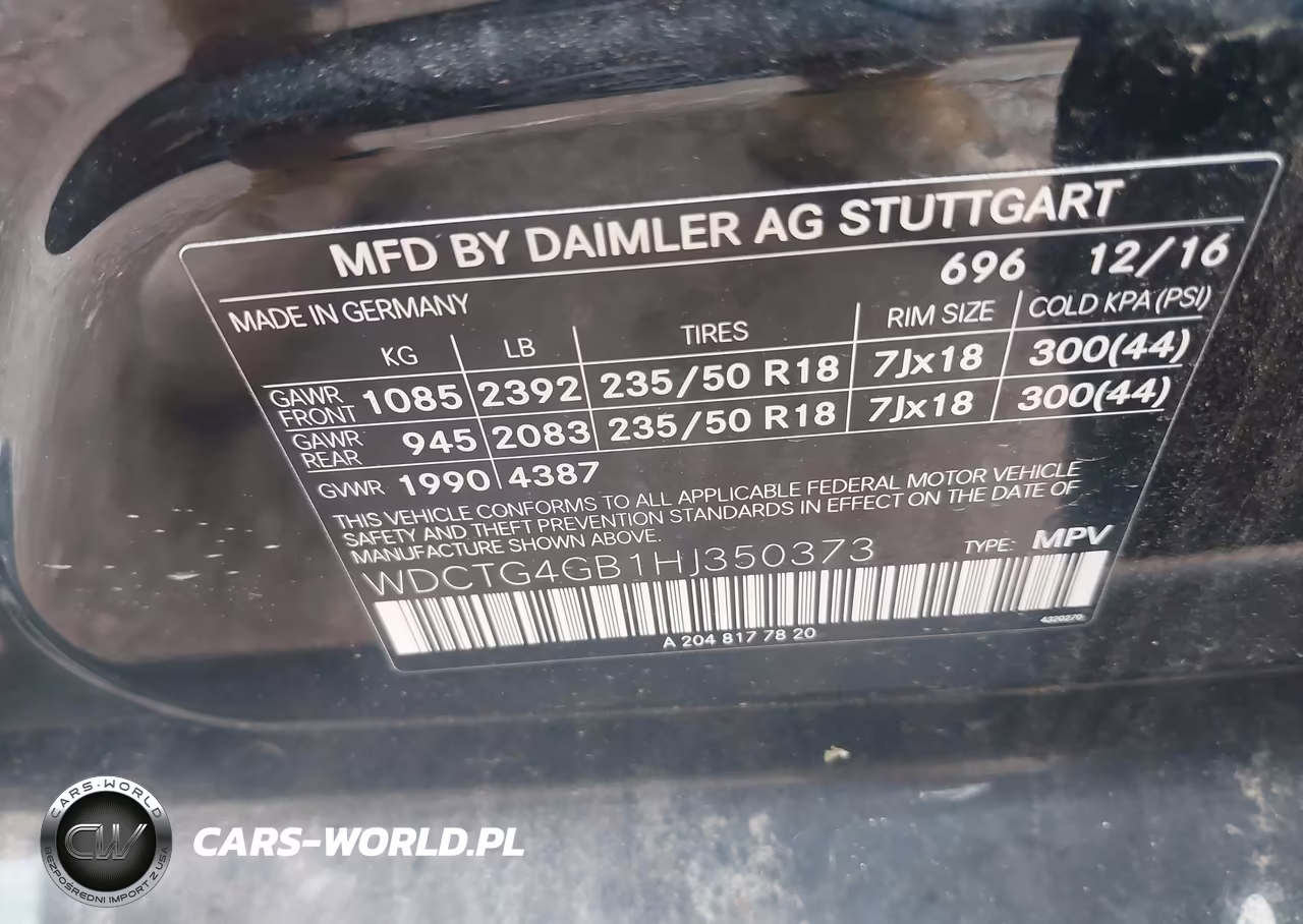 2017 Mercedes-Benz Gla 250 4Matic VIN:WDCTG4GB1HJ350373 - 9