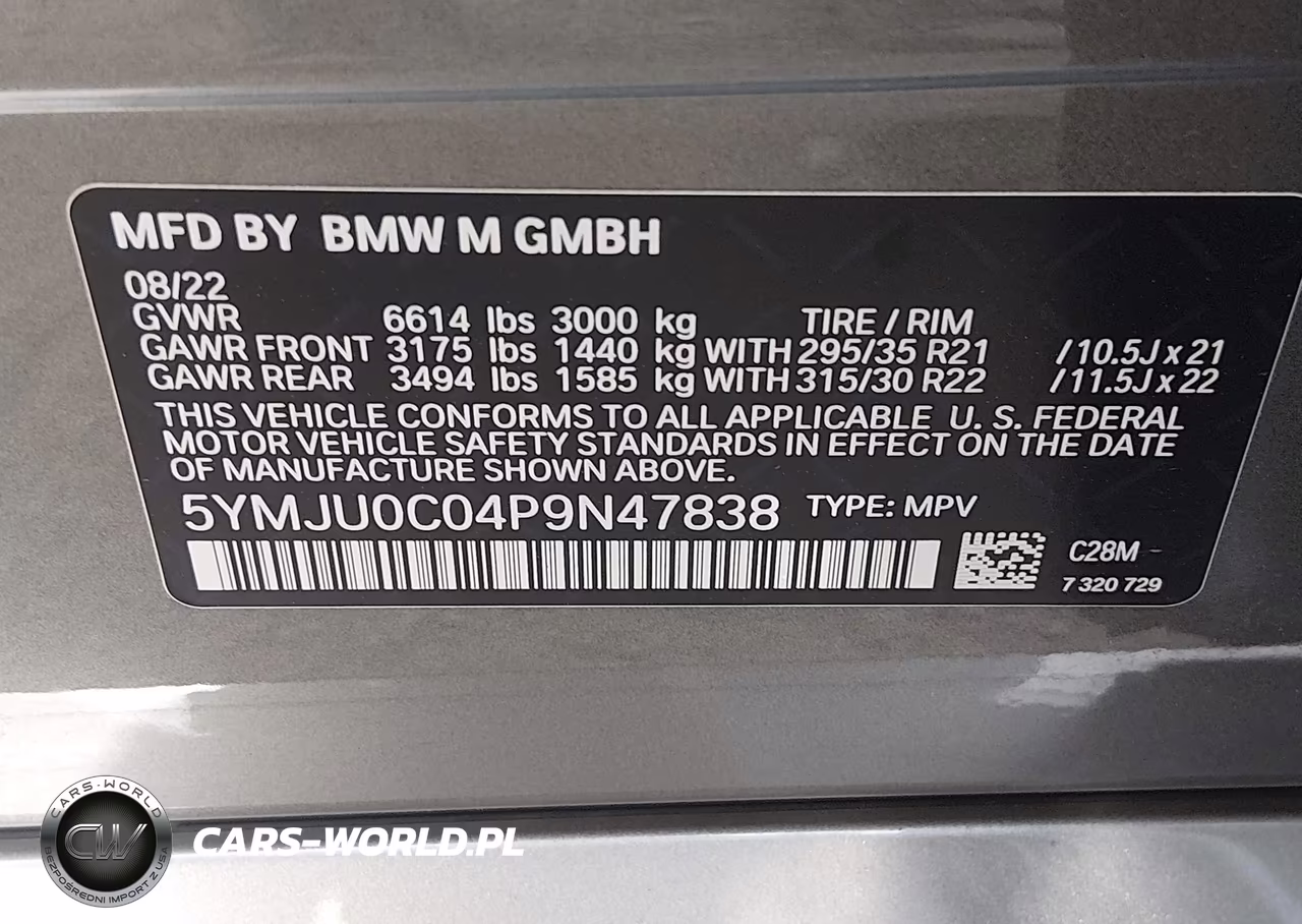 2023 BMW X5 M VIN:5YMJU0C04P9N47838 - 9