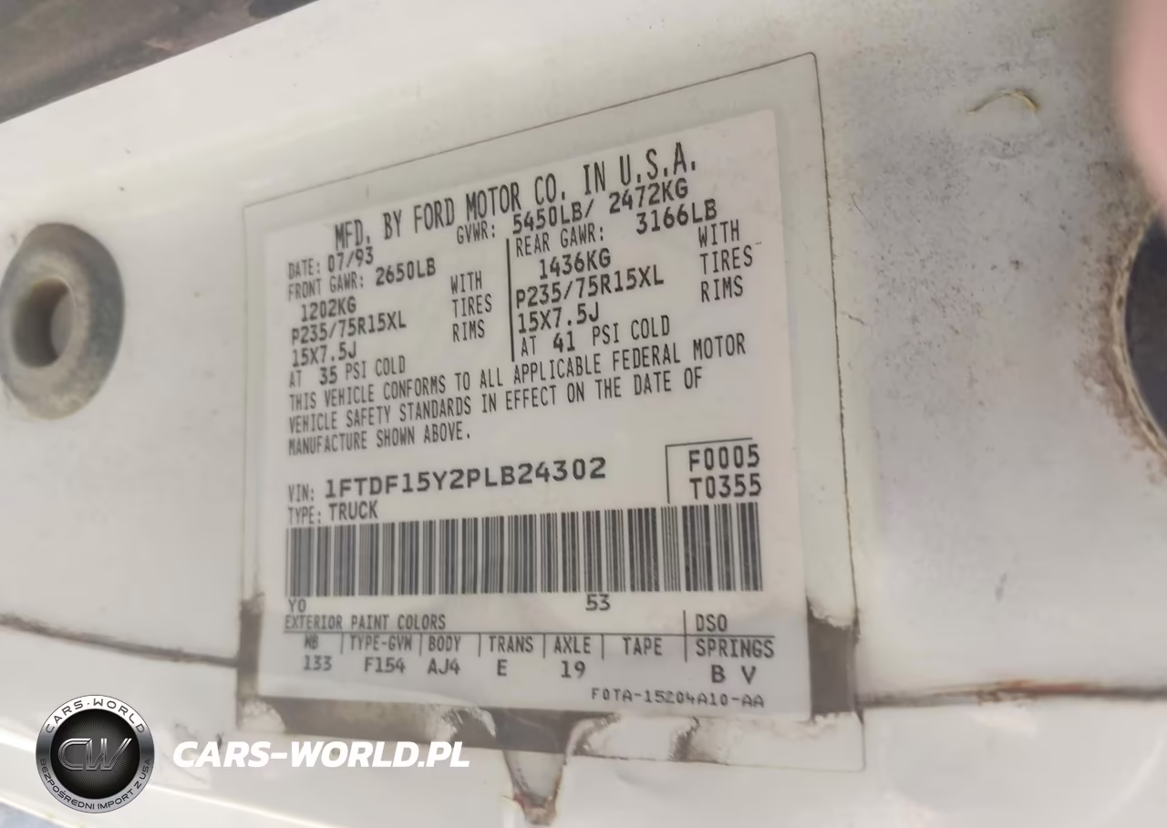 1993 Ford F150 VIN:1FTDF15Y2PLB24302 - 9