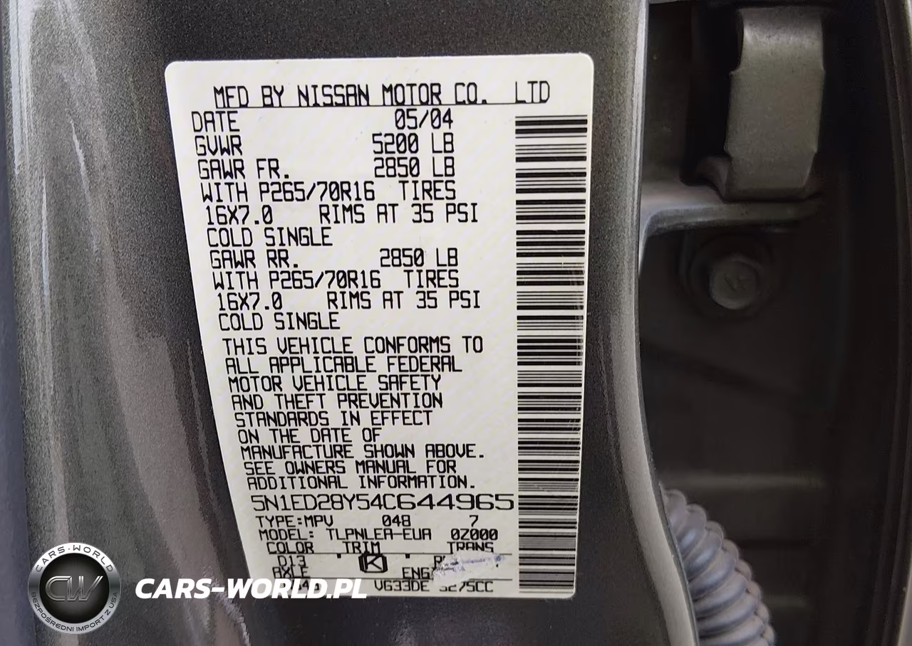 2004 Nissan Xterra Xe VIN:5N1ED28Y54C644965 - 9