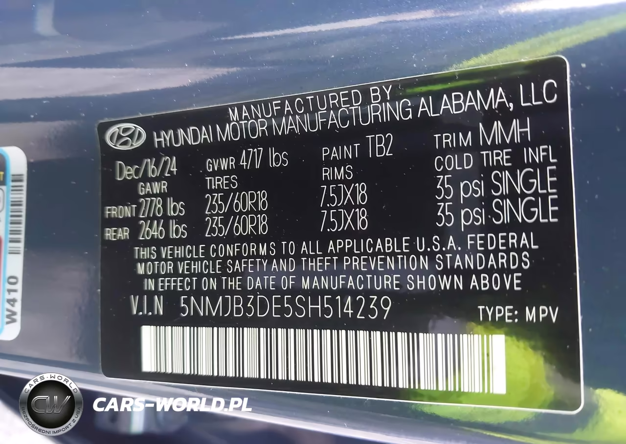 2025 Hyundai Tucson Sel VIN:5NMJB3DE5SH514239 - 9