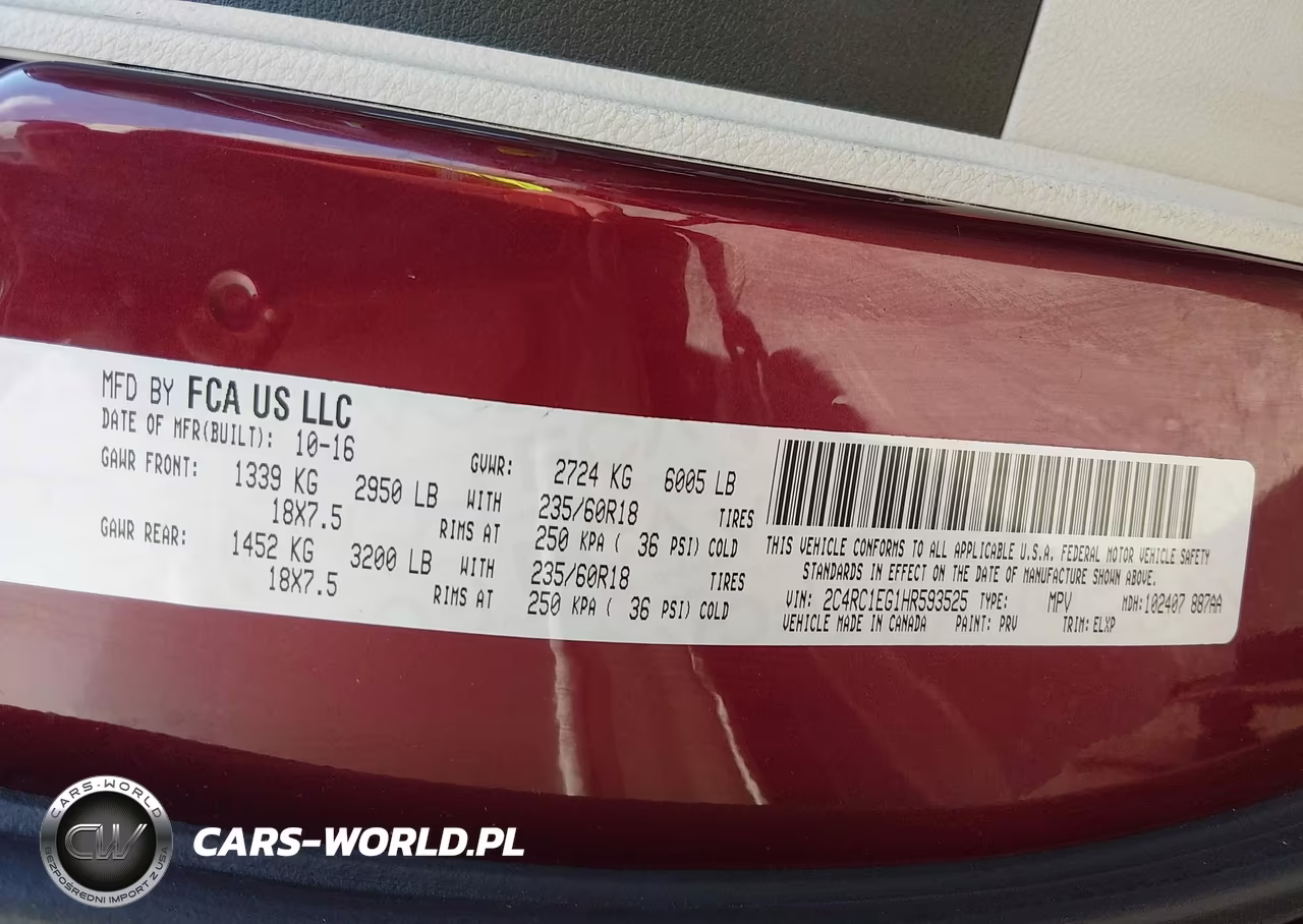 2017 Chrysler Pacifica Touring-L Plus VIN:2C4RC1EG1HR593525 - 9