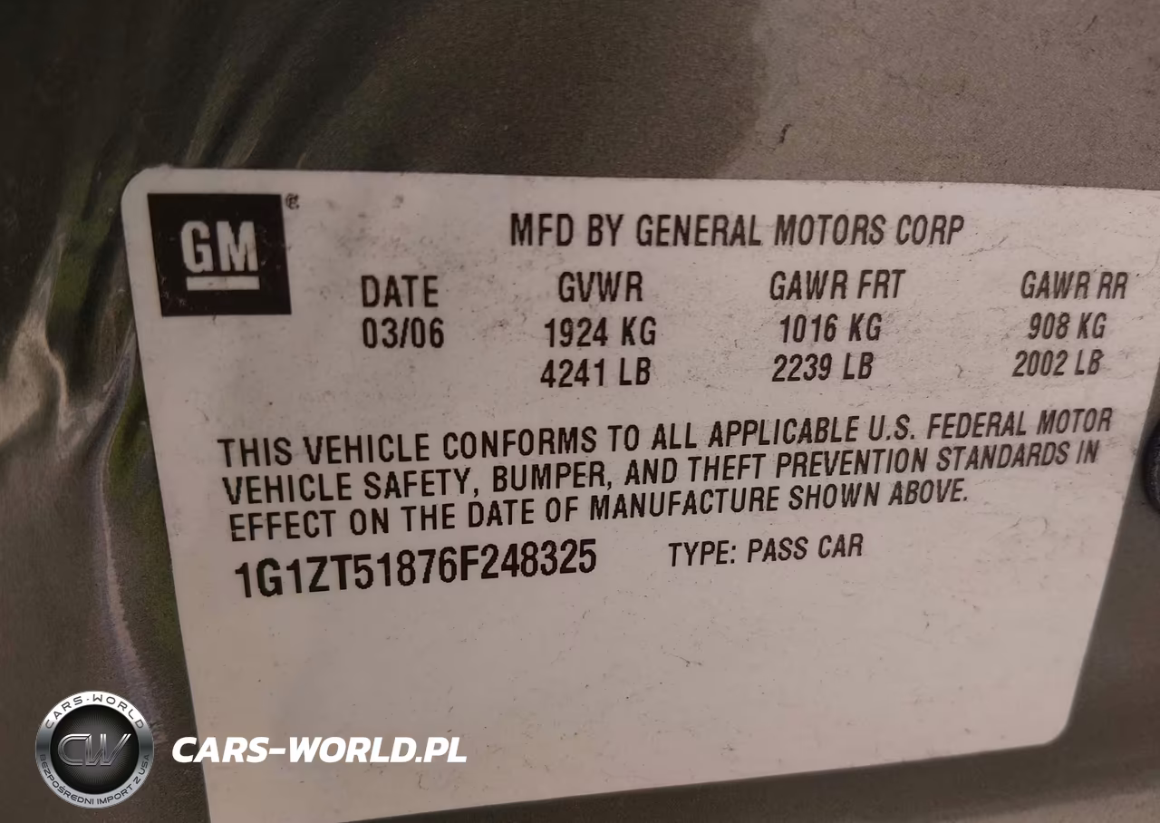 2006 Chevrolet Malibu Lt VIN:1G1ZT51876F248325 - 9