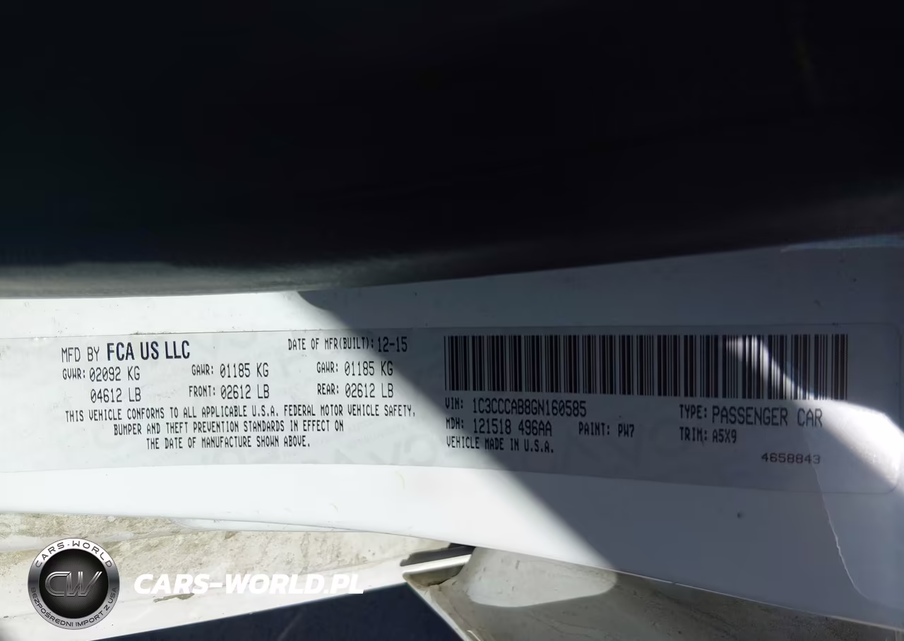 2016 Chrysler 200 Limited VIN:1C3CCCAB8GN160585 - 9