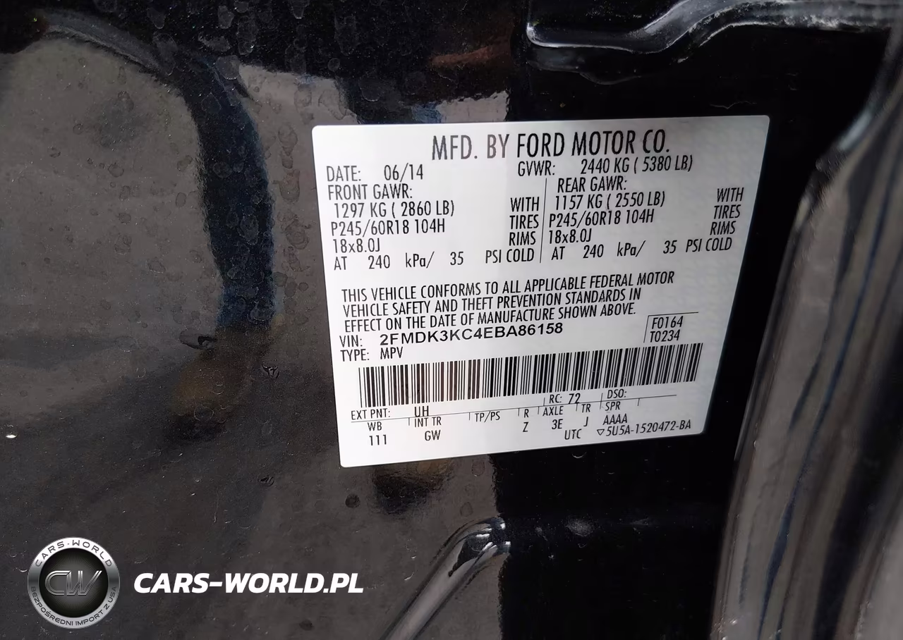 2014 Ford Edge Limited VIN:2FMDK3KC4EBA86158 - 9