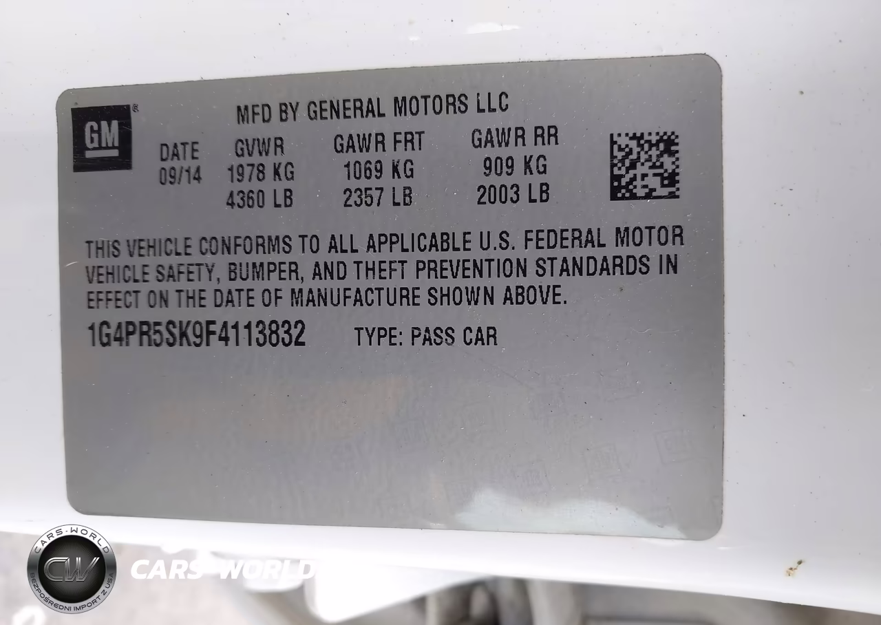 2015 Buick Verano Convenience Group VIN:1G4PR5SK9F4113832 - 9
