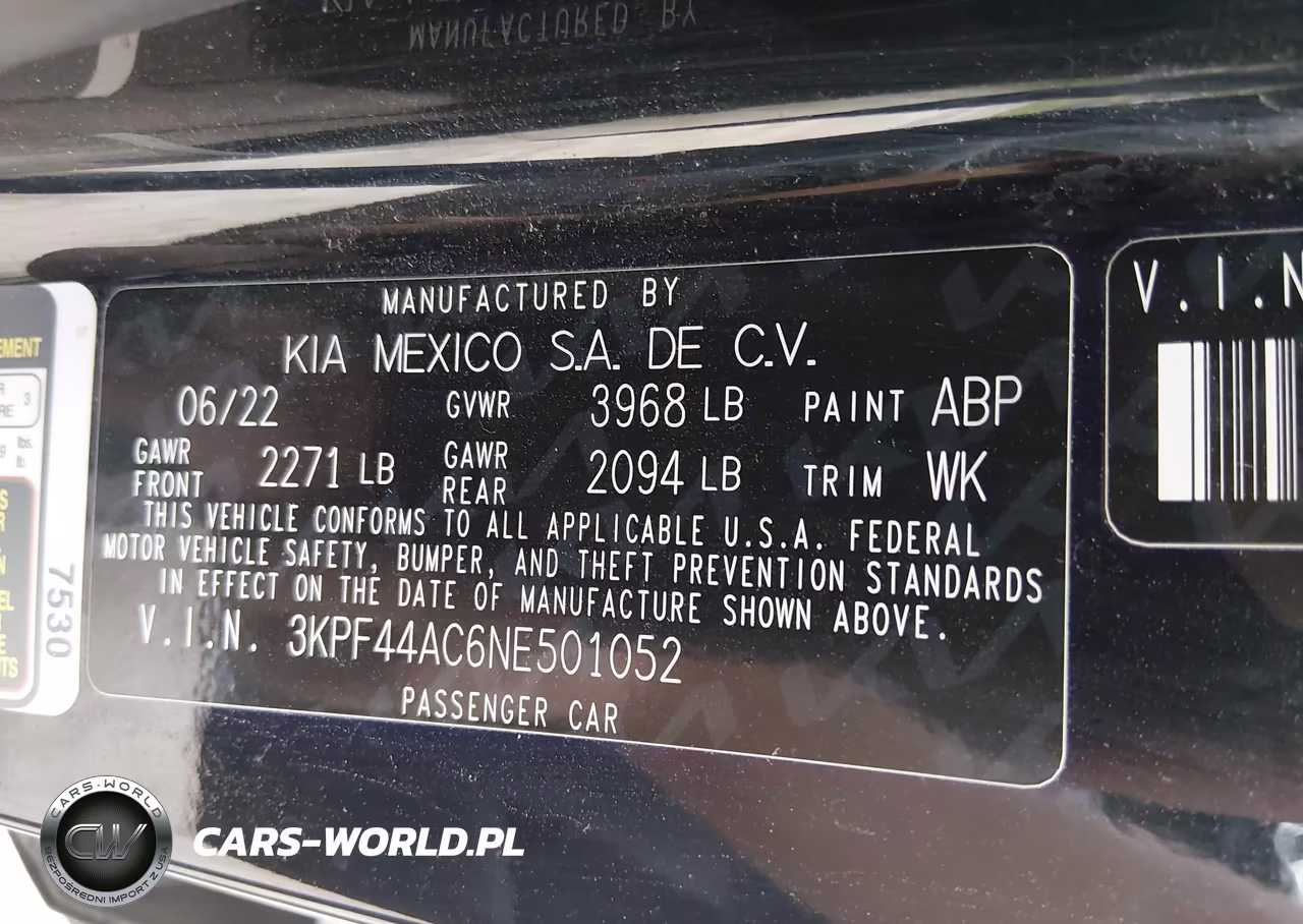 2022 Kia Forte Gt VIN:3KPF44AC6NE501052 - 9