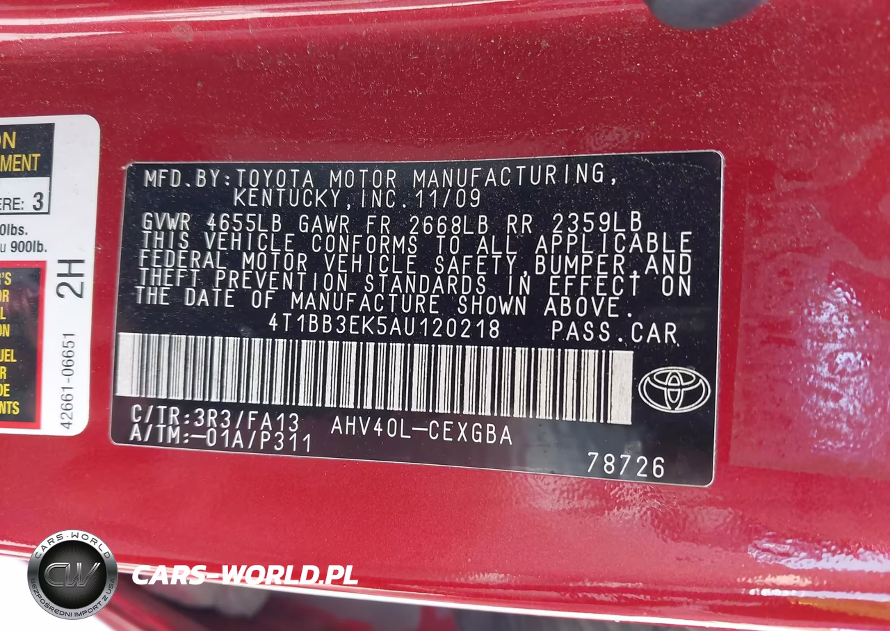 2010 Toyota Camry Hybrid VIN:4T1BB3EK5AU120218 - 9