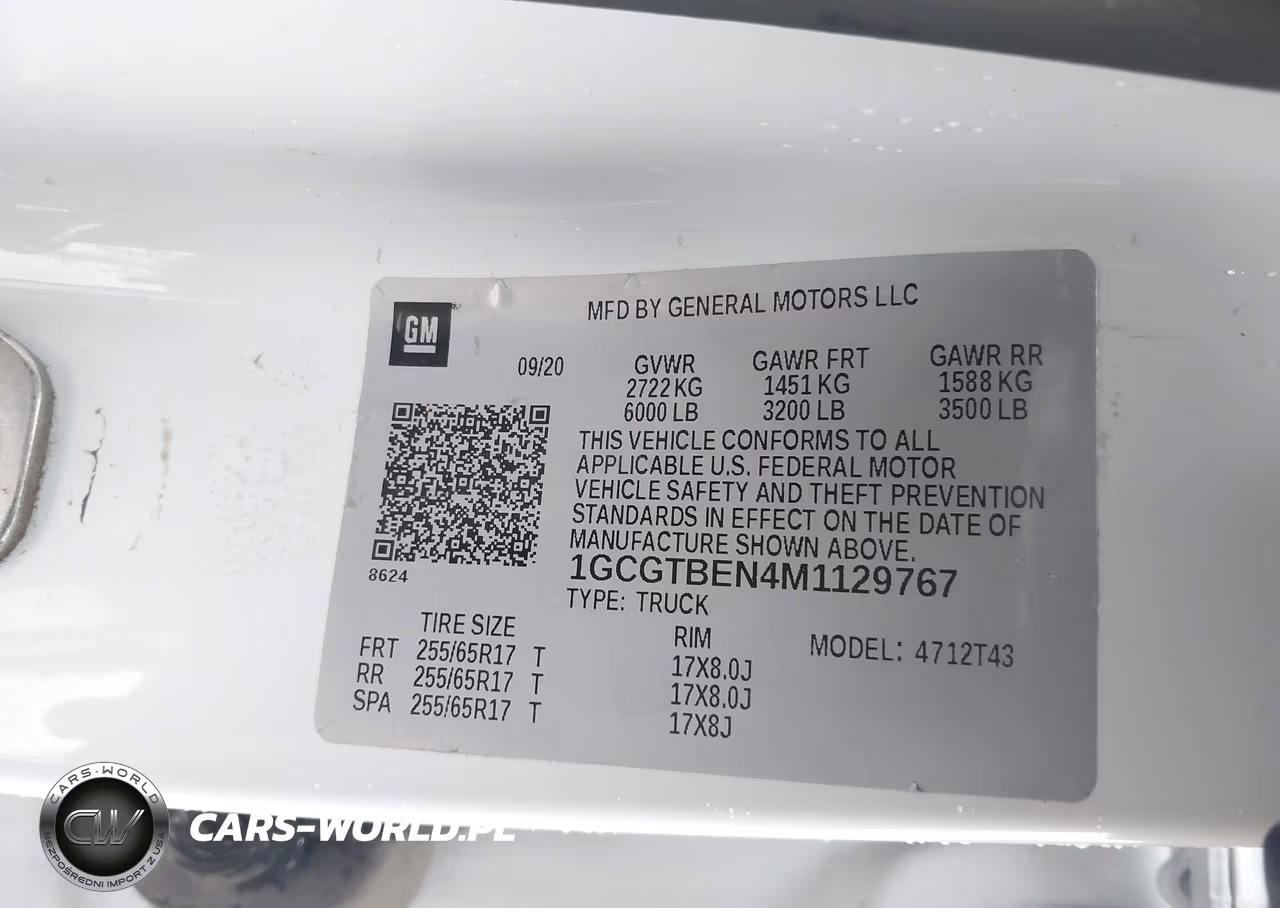 2021 Chevrolet Colorado 4Wd Long Box Wt VIN:1GCGTBEN4M1129767 - 9