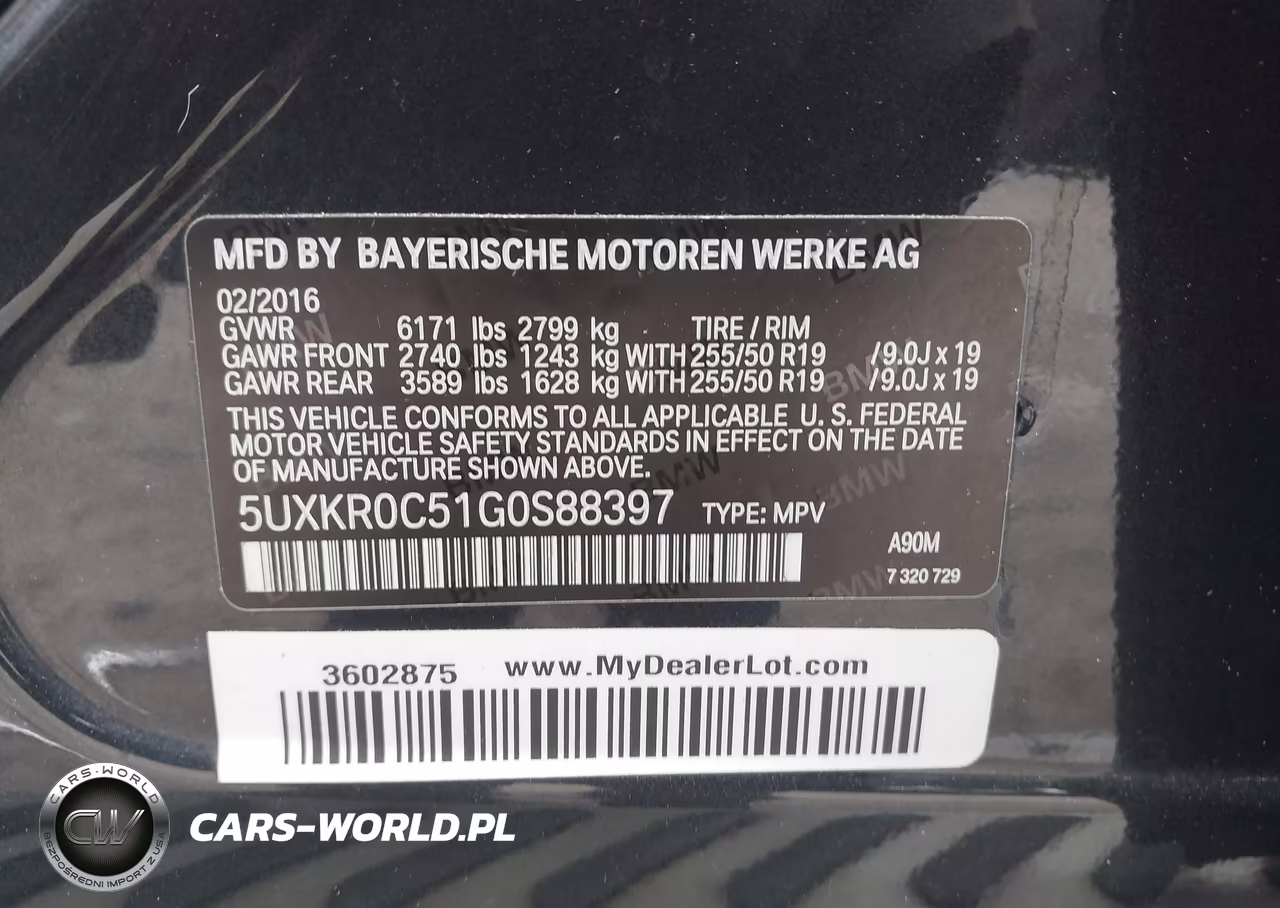 2016 BMW X5 xDrive35I VIN:5UXKR0C51G0S88397 - 9