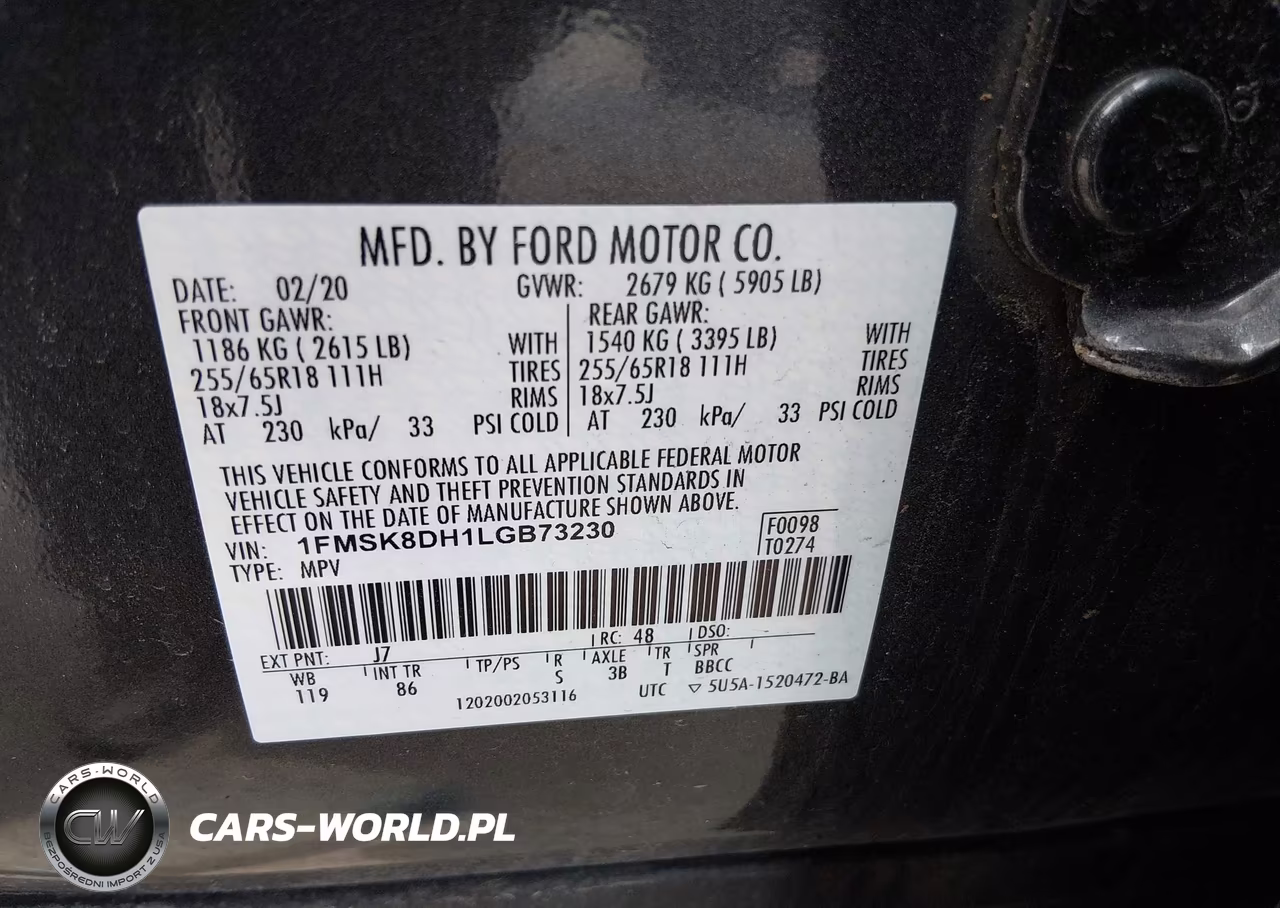 2020 Ford Explorer Xlt VIN:1FMSK8DH1LGB73230 - 9