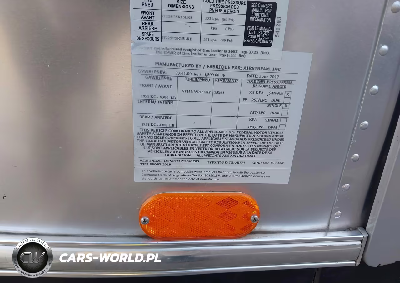 2018 Airstream Other VIN:1STVRTF17JJ541203 - 9