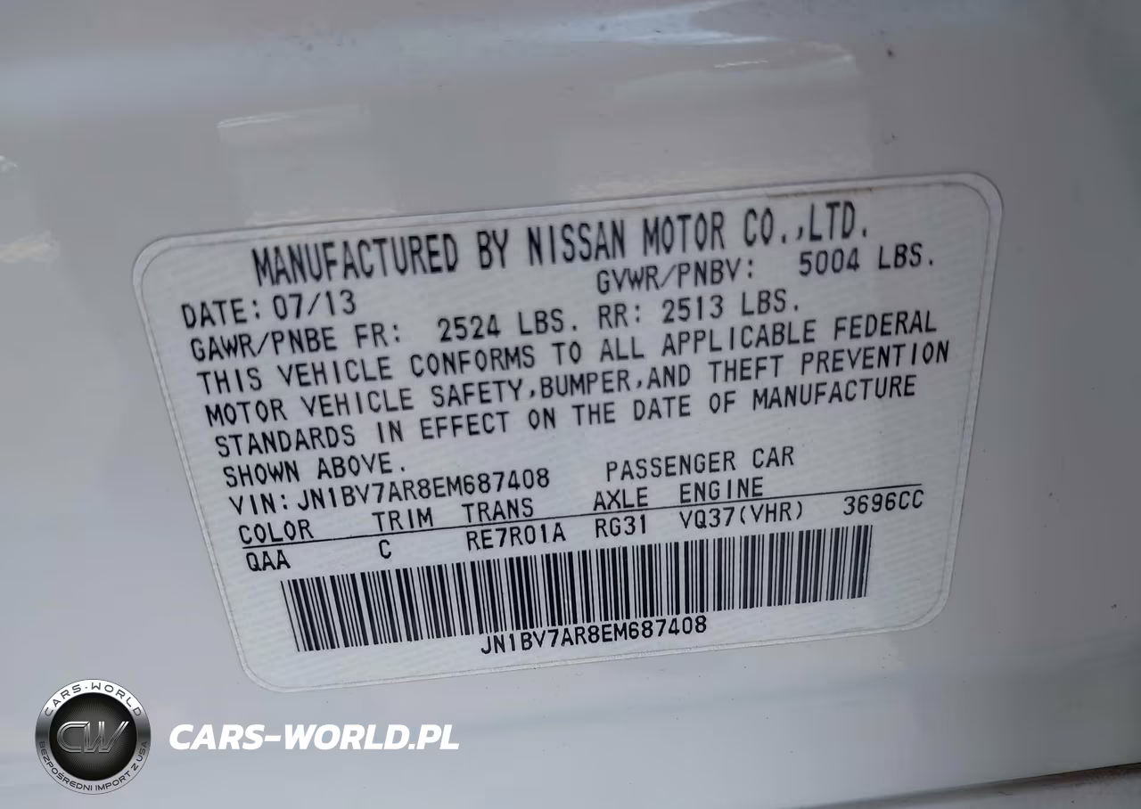 2014 Infiniti Q50 Premium VIN:JN1BV7AR8EM687408 - 9