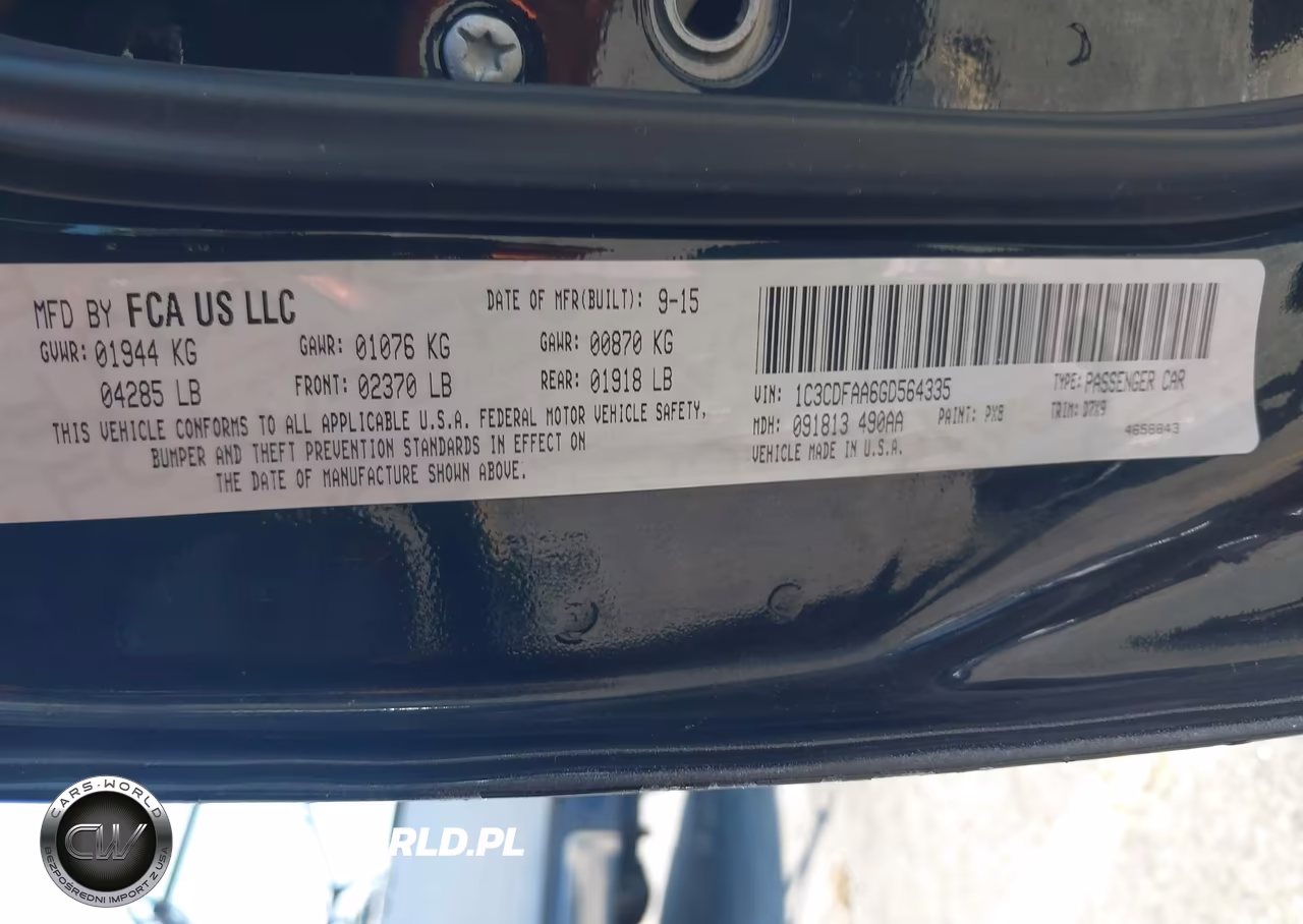 2016 Dodge Dart Se VIN:1C3CDFAA6GD564335 - 9