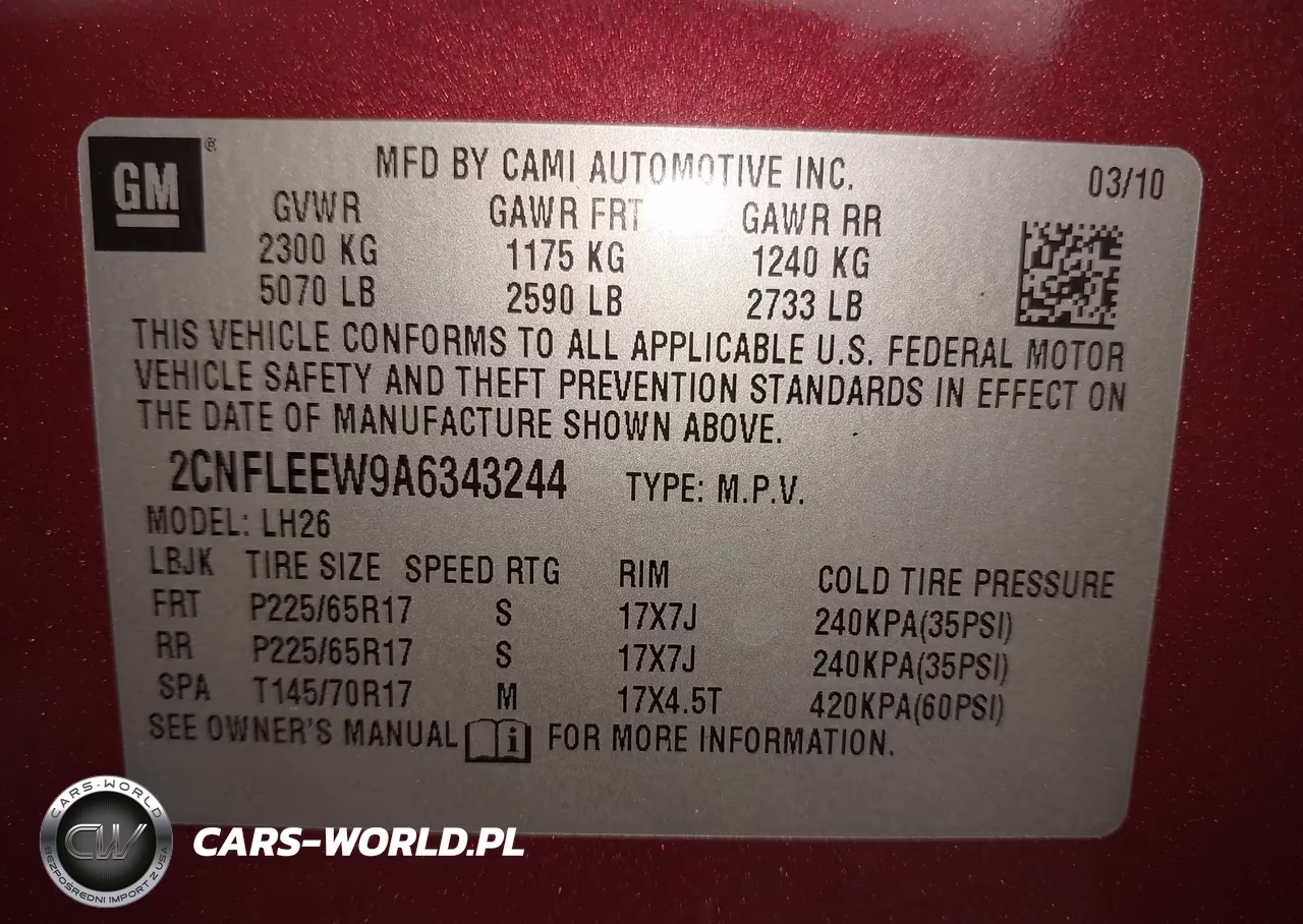 2010 Chevrolet Equinox Lt VIN:2CNFLEEW9A6343244 - 9