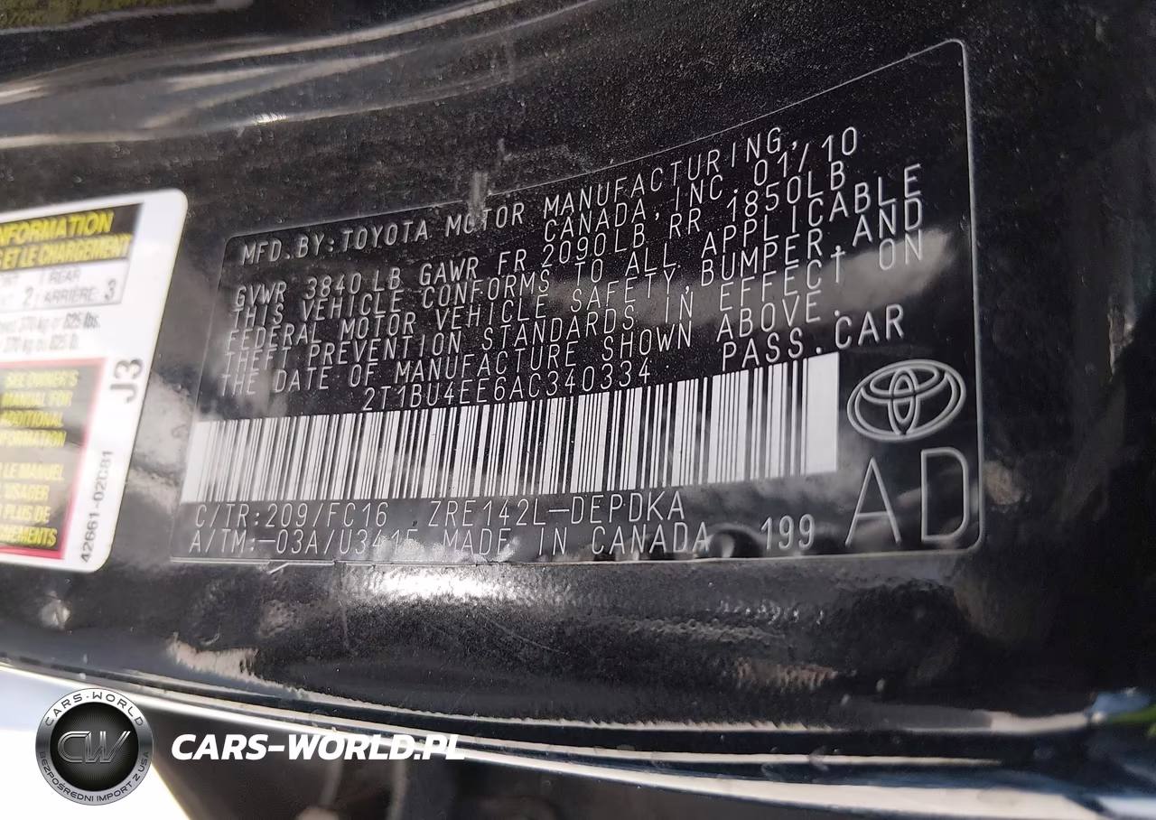 2010 Toyota Corolla Le VIN:2T1BU4EE6AC340334 - 9