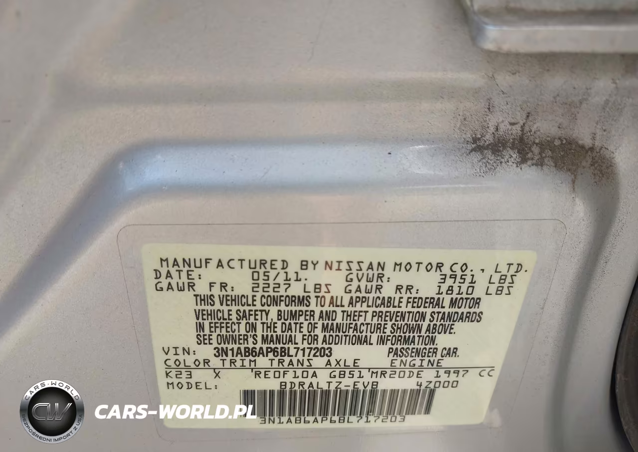 2011 Nissan Sentra 2.0S VIN:3N1AB6AP6BL717203 - 9