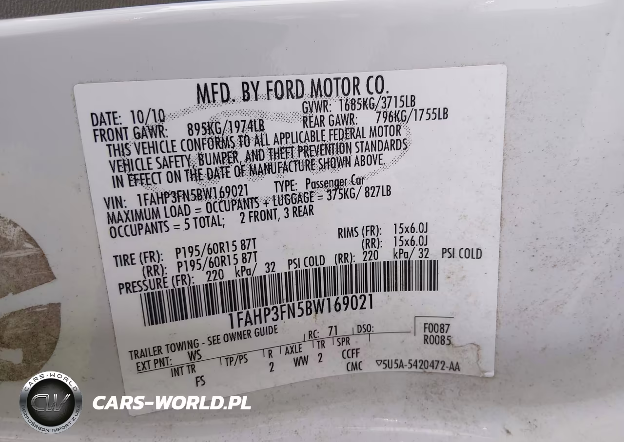 2011 Ford Focus Se VIN:1FAHP3FN5BW169021 - 7