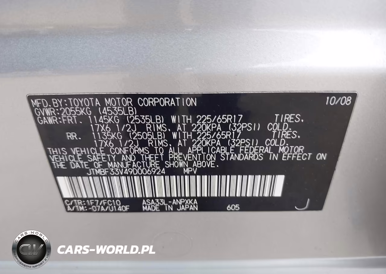 2009 Toyota Rav4 VIN:JTMBF33V49D006924 - 9