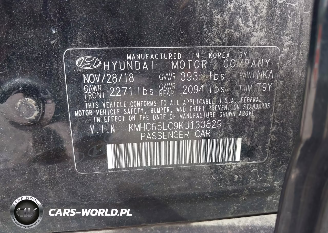 2019 Hyundai Ioniq Hybrid Blue VIN:KMHC65LC9KU133829 - 9