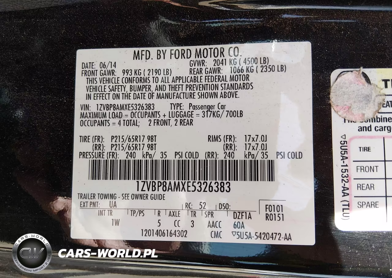 2014 Ford Mustang V6-V6 Premium VIN:1ZVBP8AMXE5326383 - 9
