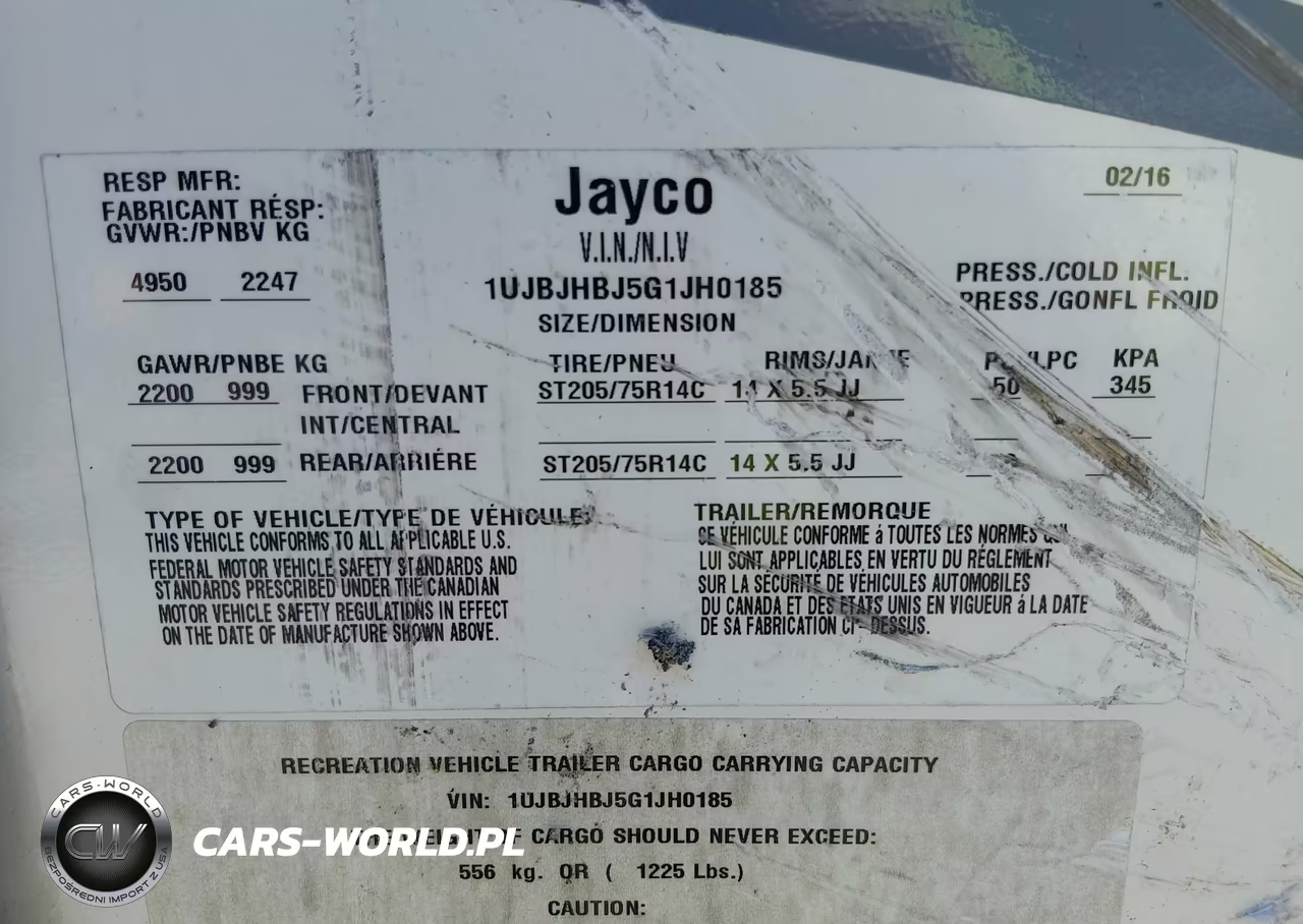 2016 Jayco Other VIN:1UJBJHBJ5G1JH0185 - 9