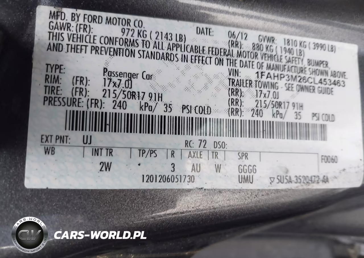 2012 Ford Focus Sel VIN:1FAHP3M26CL453463 - 9