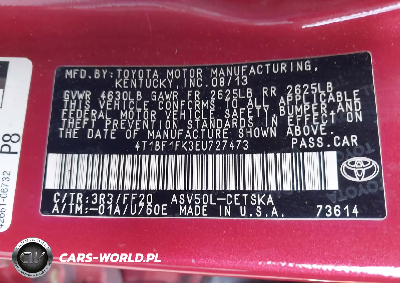 2014 Toyota Camry Se Sport VIN:4T1BF1FK3EU727473 - 9