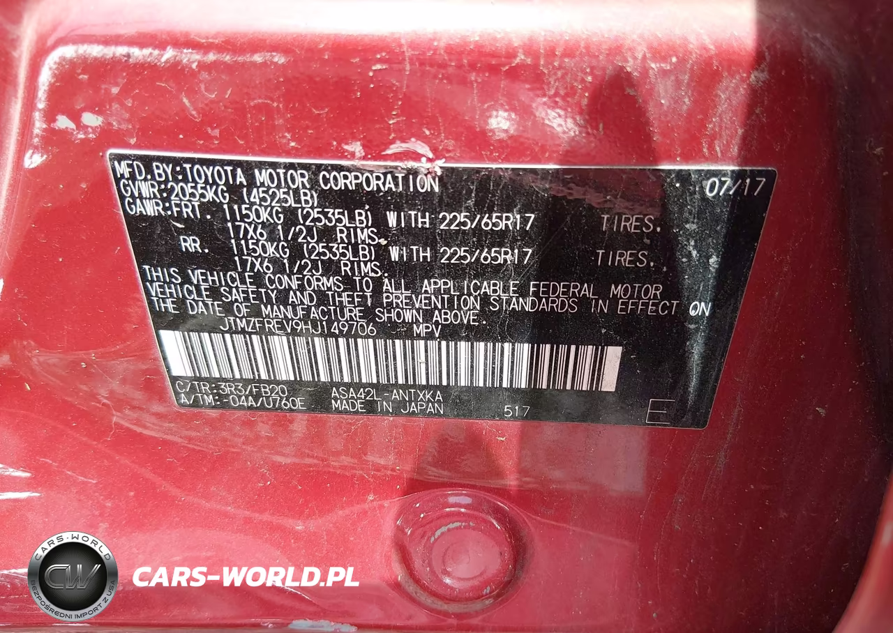 2017 Toyota Rav4 Le VIN:JTMZFREV9HJ149706 - 9
