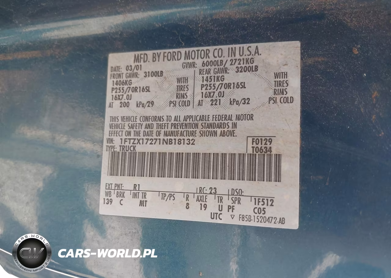 2001 Ford F-150 Xl-Xlt VIN:1FTZX17271NB18132 - 9