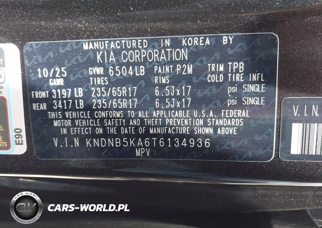 2026 Kia Carnival Mpv Hybrid Lxs VIN:KNDNB5KA6T6134936 - 9