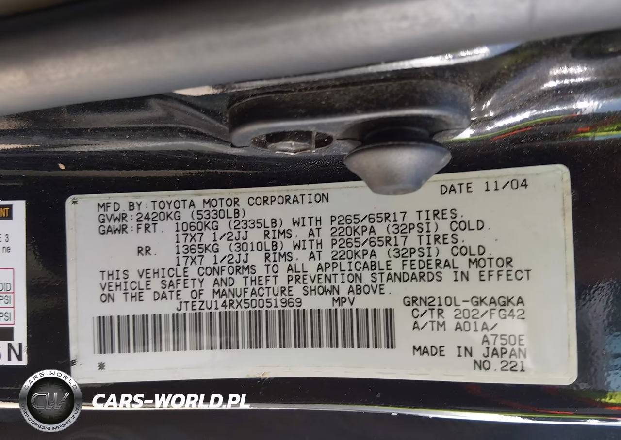 2005 Toyota 4Runner Sr5 V6 VIN:JTEZU14RX50051969 - 9