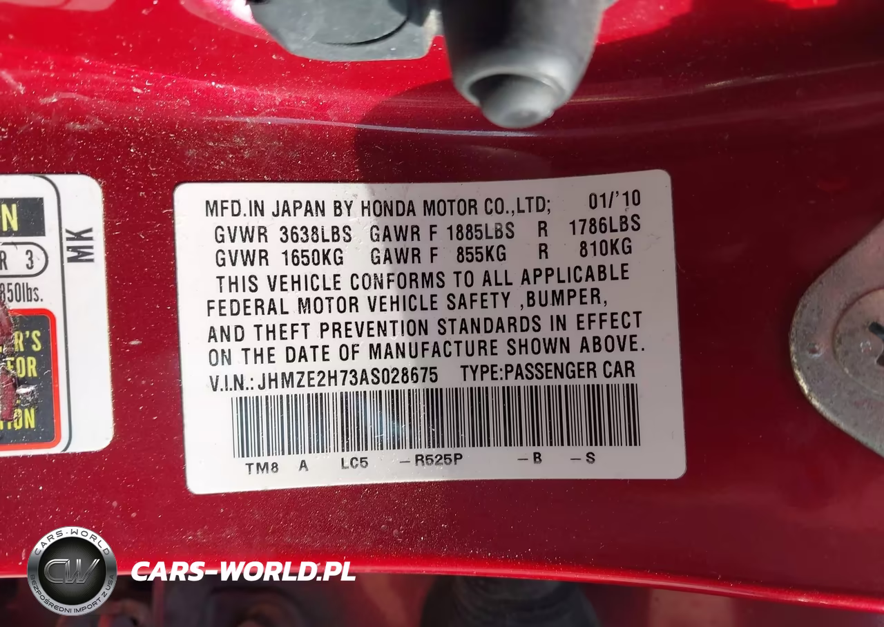 2010 Honda Insight Ex VIN:JHMZE2H73AS028675 - 9