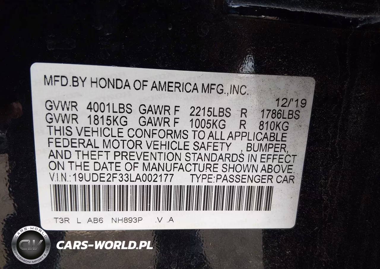 2020 Acura Ilx Standard VIN:19UDE2F33LA002177 - 9